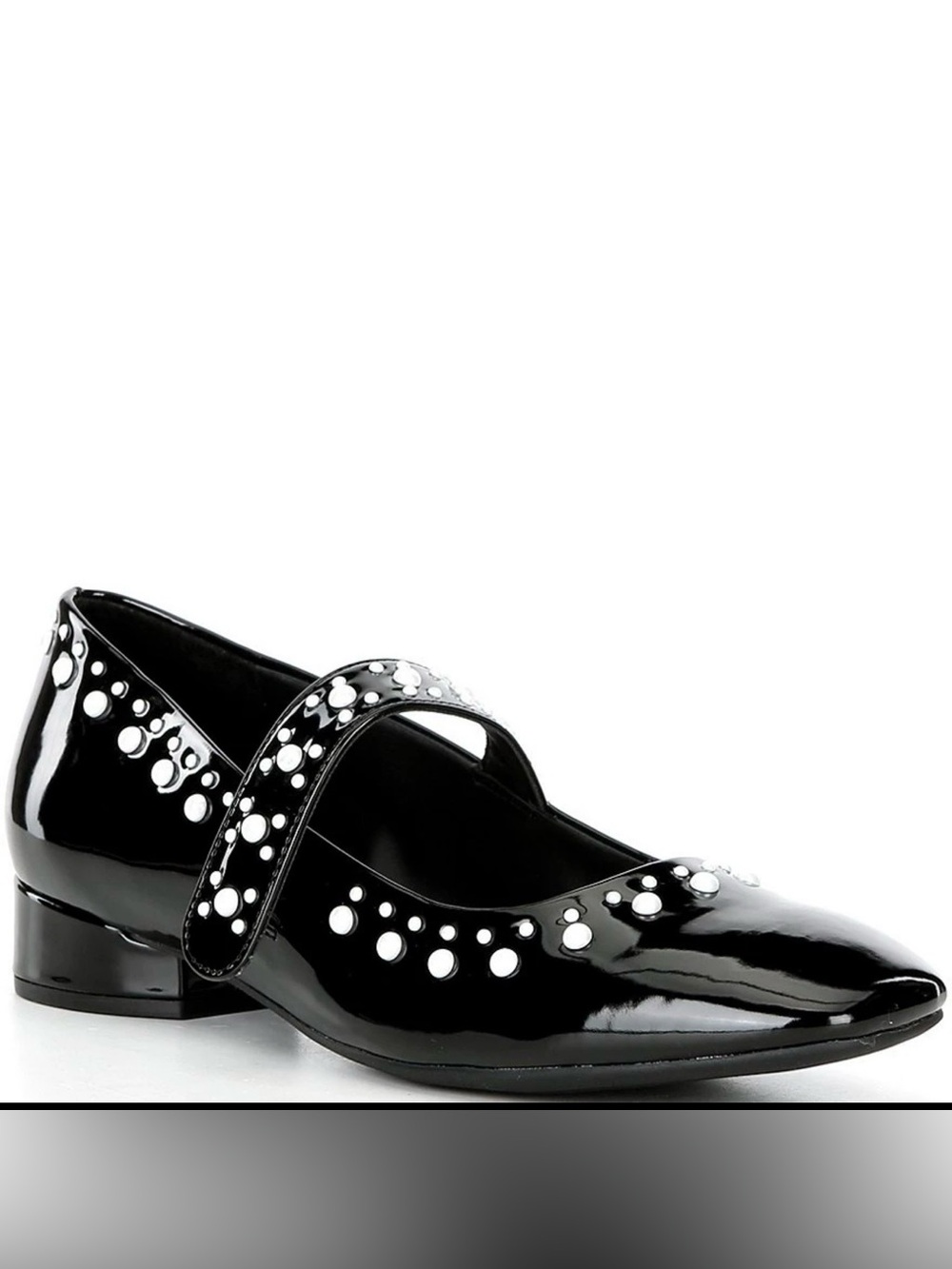 NWT Studded Pearl Patent Mary Jane Pumps color black ,Sz. 8,5
